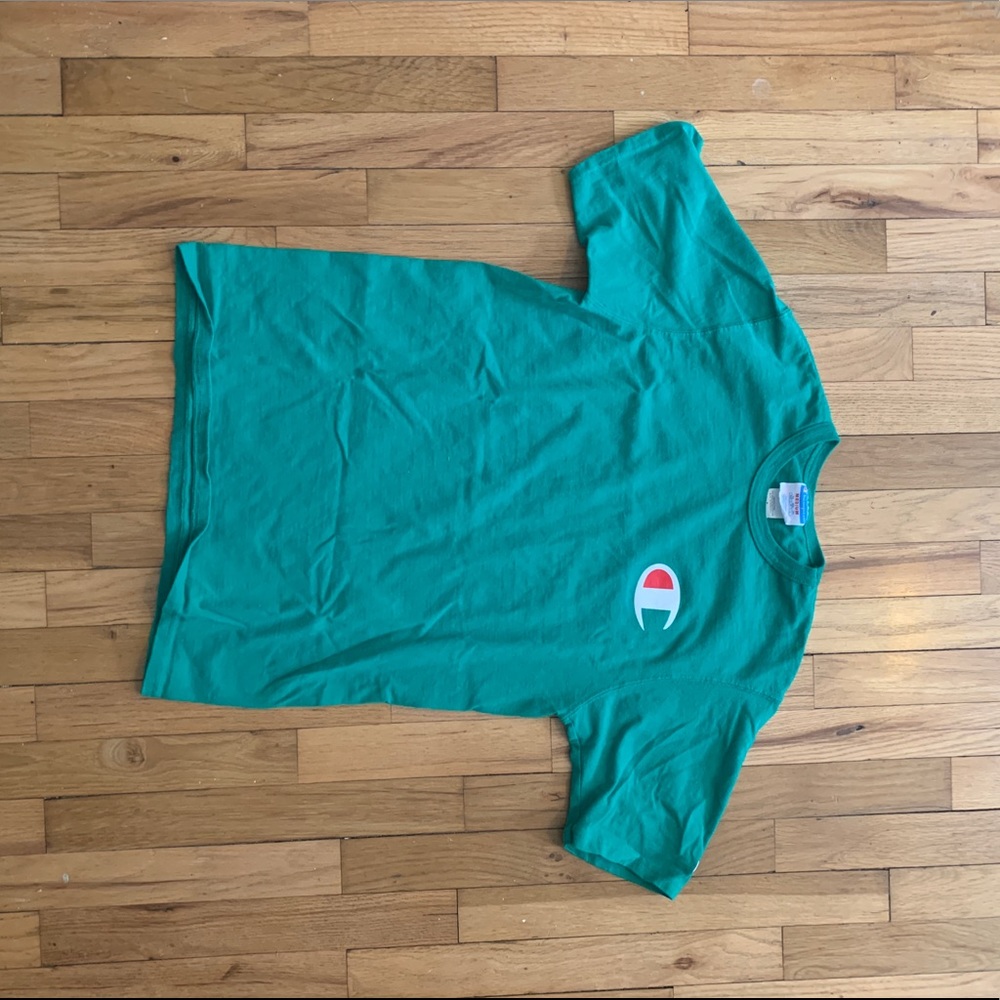 Green short sleeve champion shirt never worn